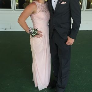 Light Pink David’s Bridal prom or formal dress